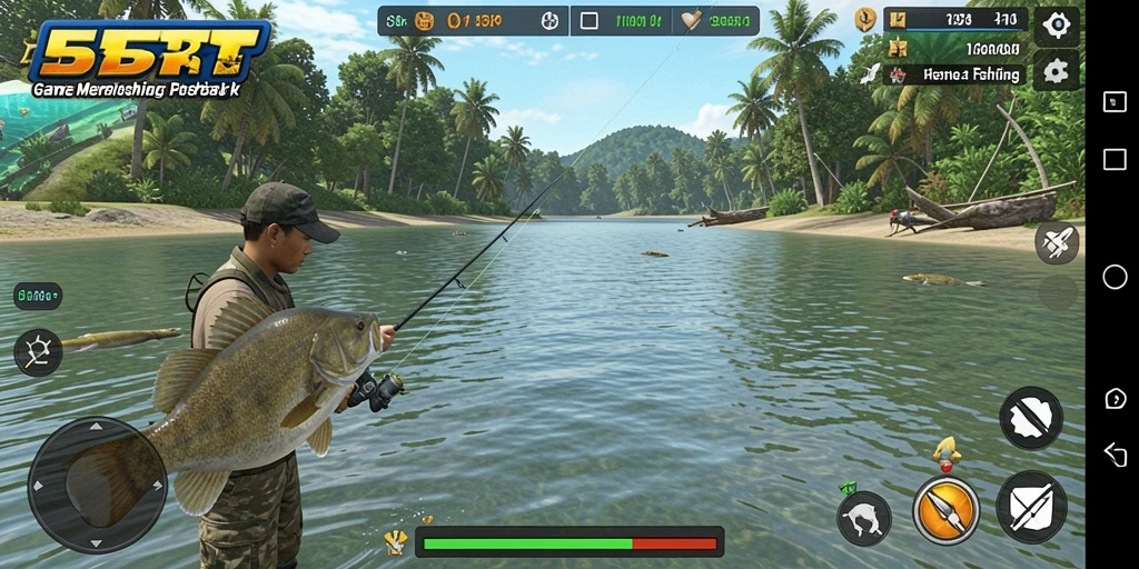 Tangkapan ikan yang menakjubkan di game Fishing 55RT.
