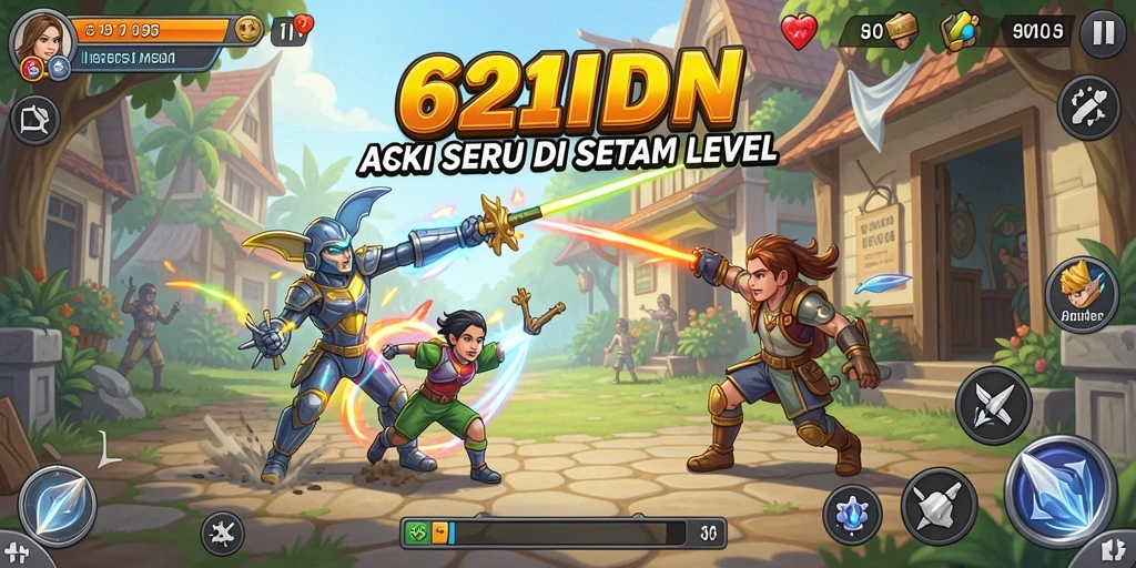 Screenshot menampilkan gameplay aksi luar biasa di 62IDN.