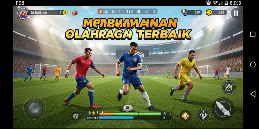 Gameplay menarik dalam F08 dengan aksi olahraga yang mendebarkan.