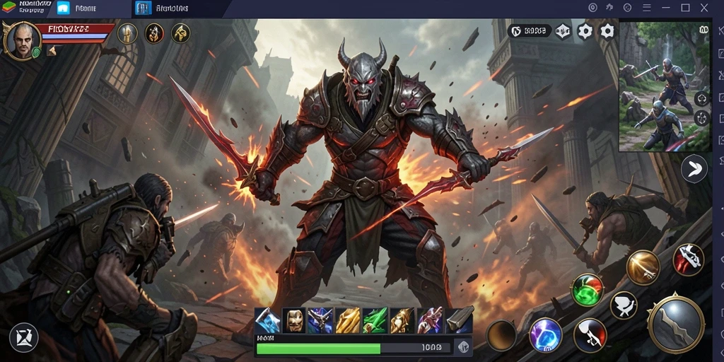 Screenshot gameplay FIONA77 menampilkan aksi pertarungan yang seru dalam dunia SLG.
