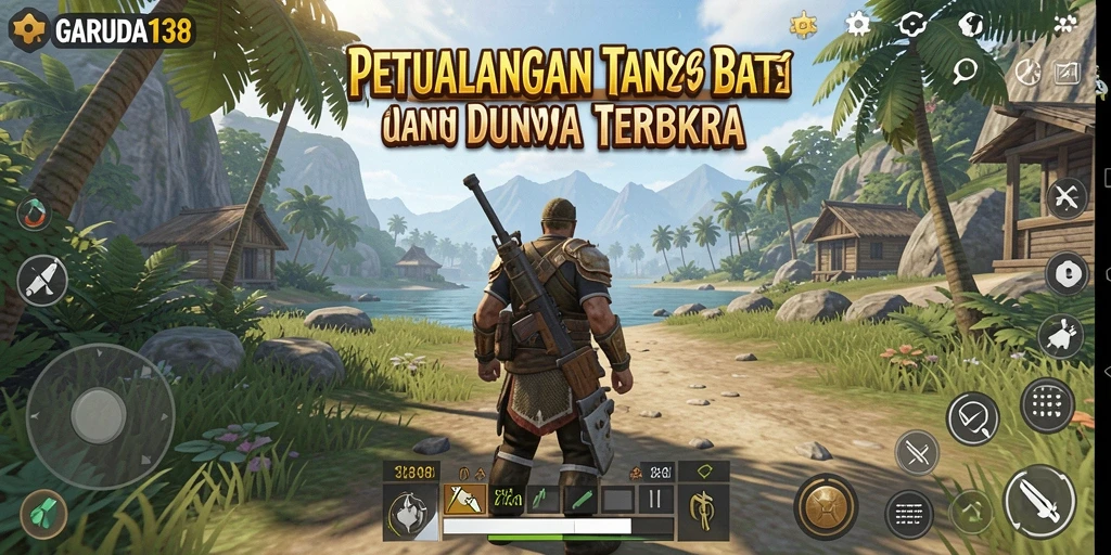 Screenshot GARUDA138 yang menunjukkan aksi petualangan di dunia terbuka.