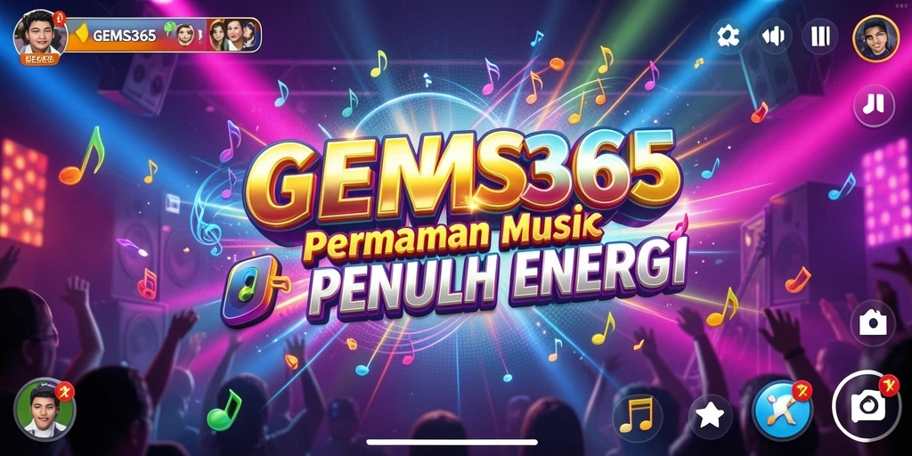 Tampilan gameplay GEMS365 yang interaktif dan penuh warna.