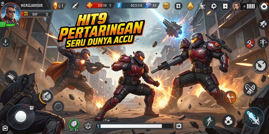 Tampilan gameplay seru dari HIT9 yang penuh aksi.