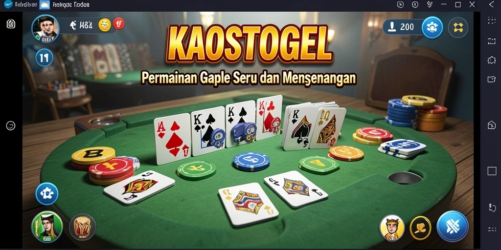 Tampilan screenshot gameplay KAOSTOGEL yang menarik dan interaktif.