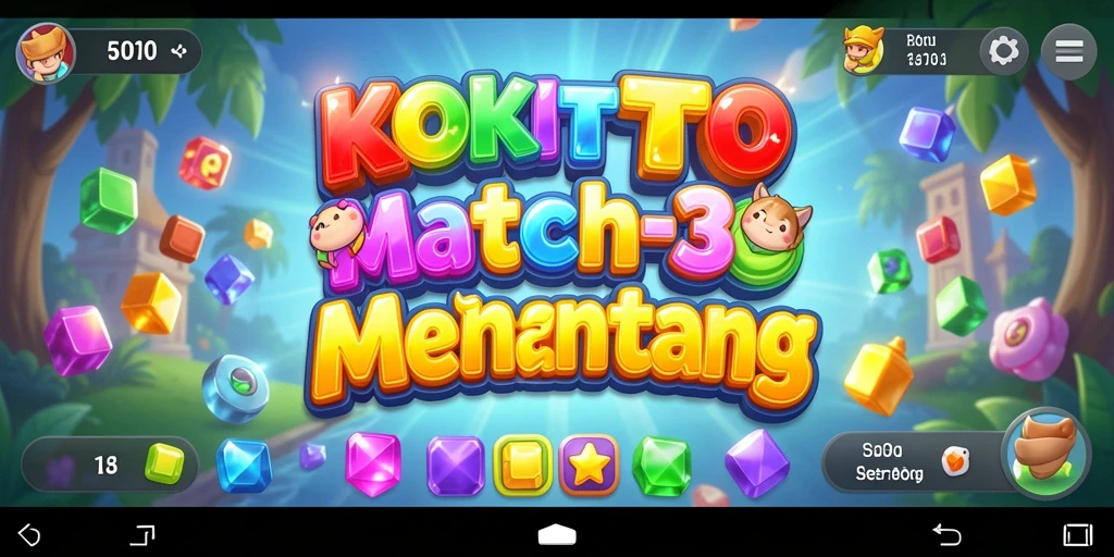 Tampilan gameplay KOKITOTO yang penuh warna dan seru.