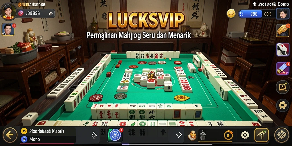 Tampilan menarik gameplay Mahjong di LUCKSVIP