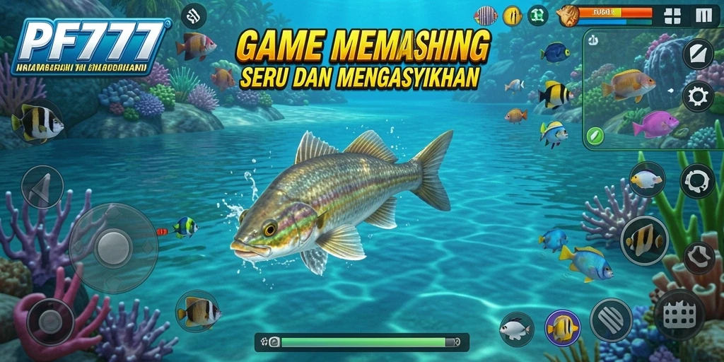 Tampilan gameplay PF777 yang menakjubkan dengan aksi memancing yang seru.