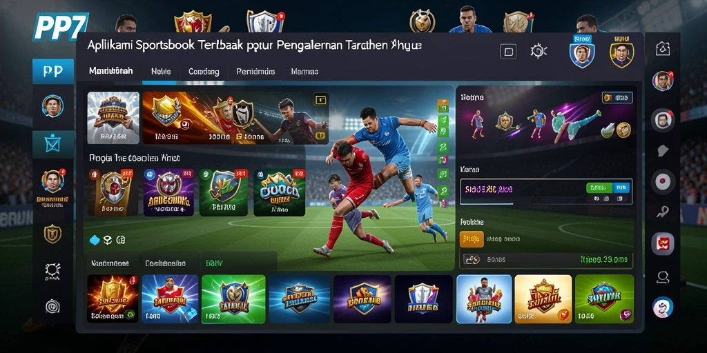 Tampilan menarik dari interface PP7 saat melakukan taruhan olahraga.