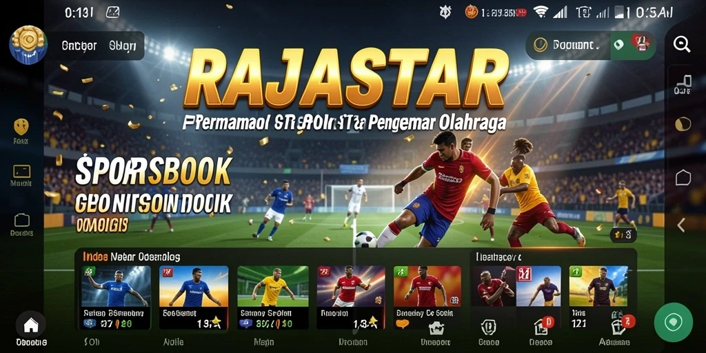 Screenshot gameplay RAJASTAR menampilkan antarmuka taruhan yang interaktif.