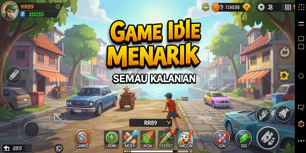 Tampilan gameplay dalam RR89 yang mendebarkan dan santai.