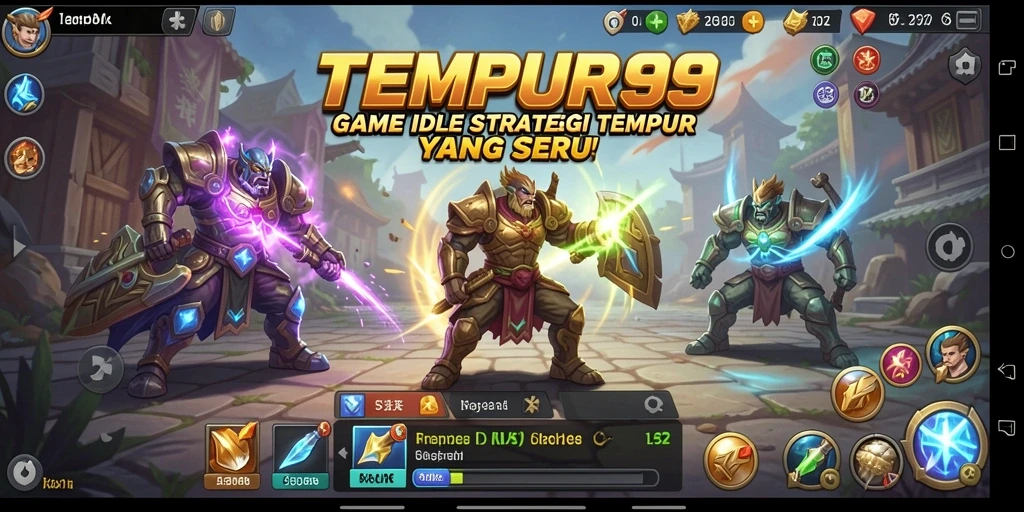 Tampilan gameplay TEMPUR99 yang menarik dan penuh aksi strategis.