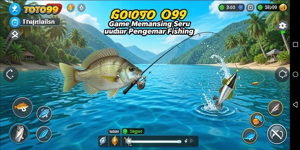 Tampilan gameplay memancing yang seru di TOTO99.