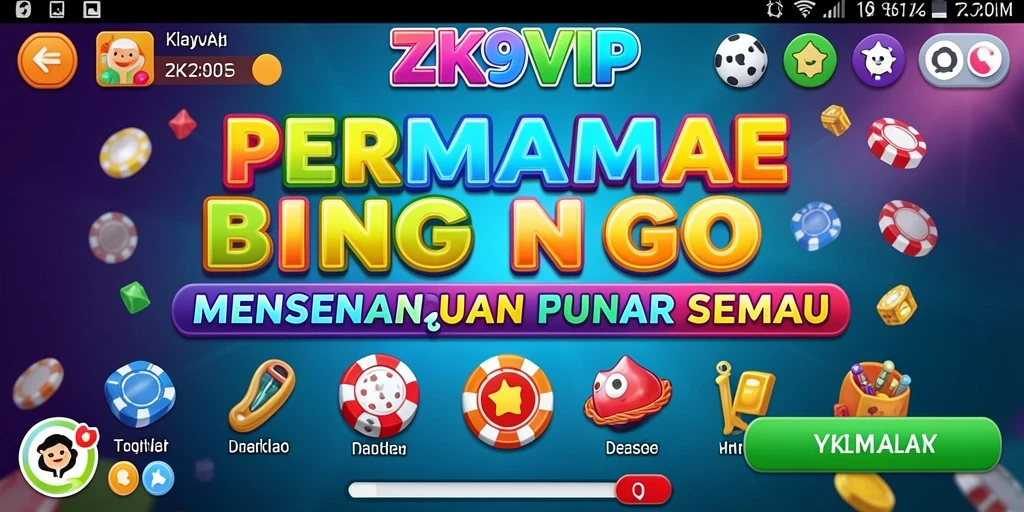 Screenshot gameplay utama ZK9VIP menampilkan pengalaman seru Bingo.